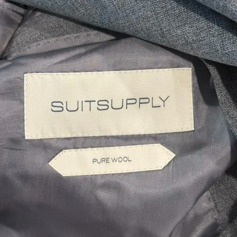 Suitsupply Slim Pure Wool Lazio Single-Breasted Blazer Suit Jacket Size 40